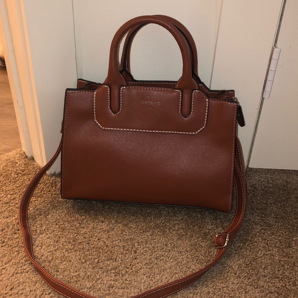 London Fog Cognac Satchel purse